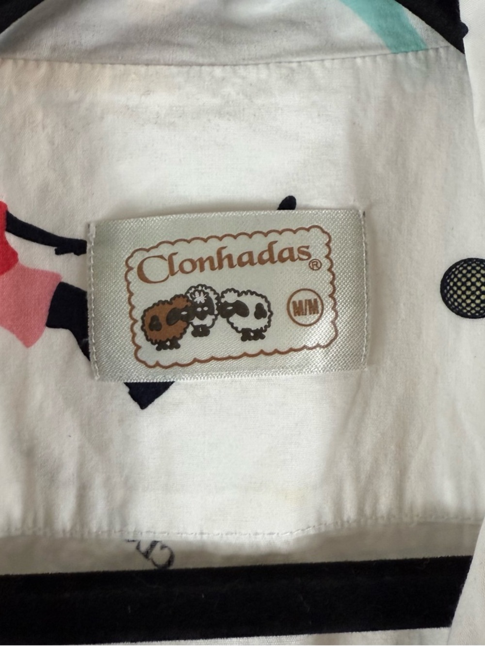 Clonhadas Men’s White Short-Sleeve Golf Print Shirt, Pijamas Size: M 100% cotton - Picture 6 of 13